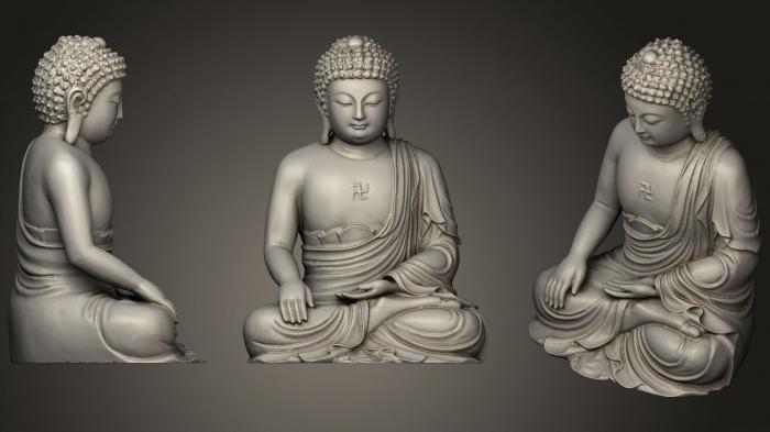 Buddha figurines (STKBD_0085) 3D model for CNC machine